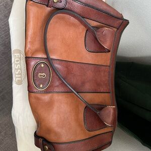 Leather Fossil tote bag